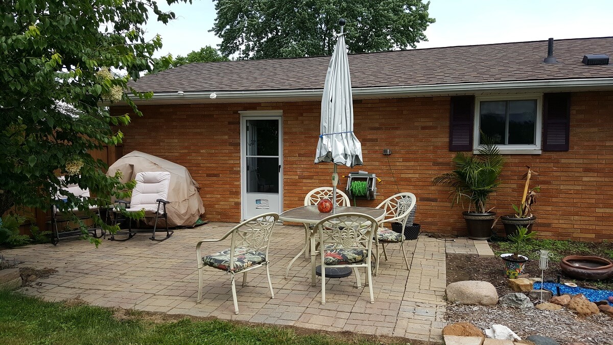 Patio before patio cover installation